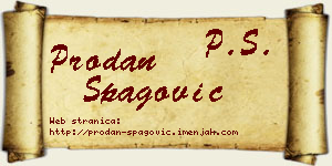Prodan Špagović vizit kartica